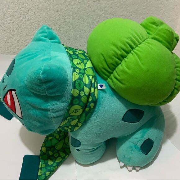 Pokemon Build A Bear Plush Bulbasaur Scarf Hat sound stuffed doll 18” - Picture 3 of 6